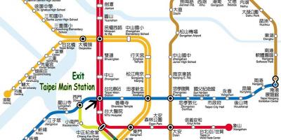 Taipei pagrindinė metro stotis mall žemėlapyje