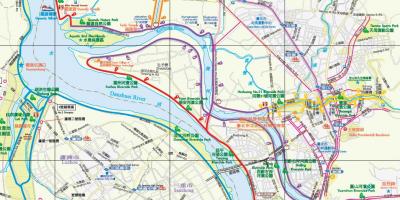 Žemėlapis Taipėjus dviračių taku