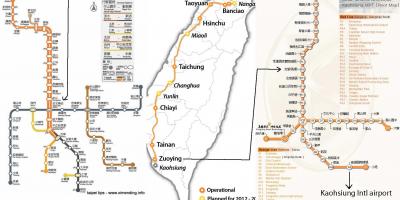 Žemėlapis Taipėjus greitojo geležinkelio stotis