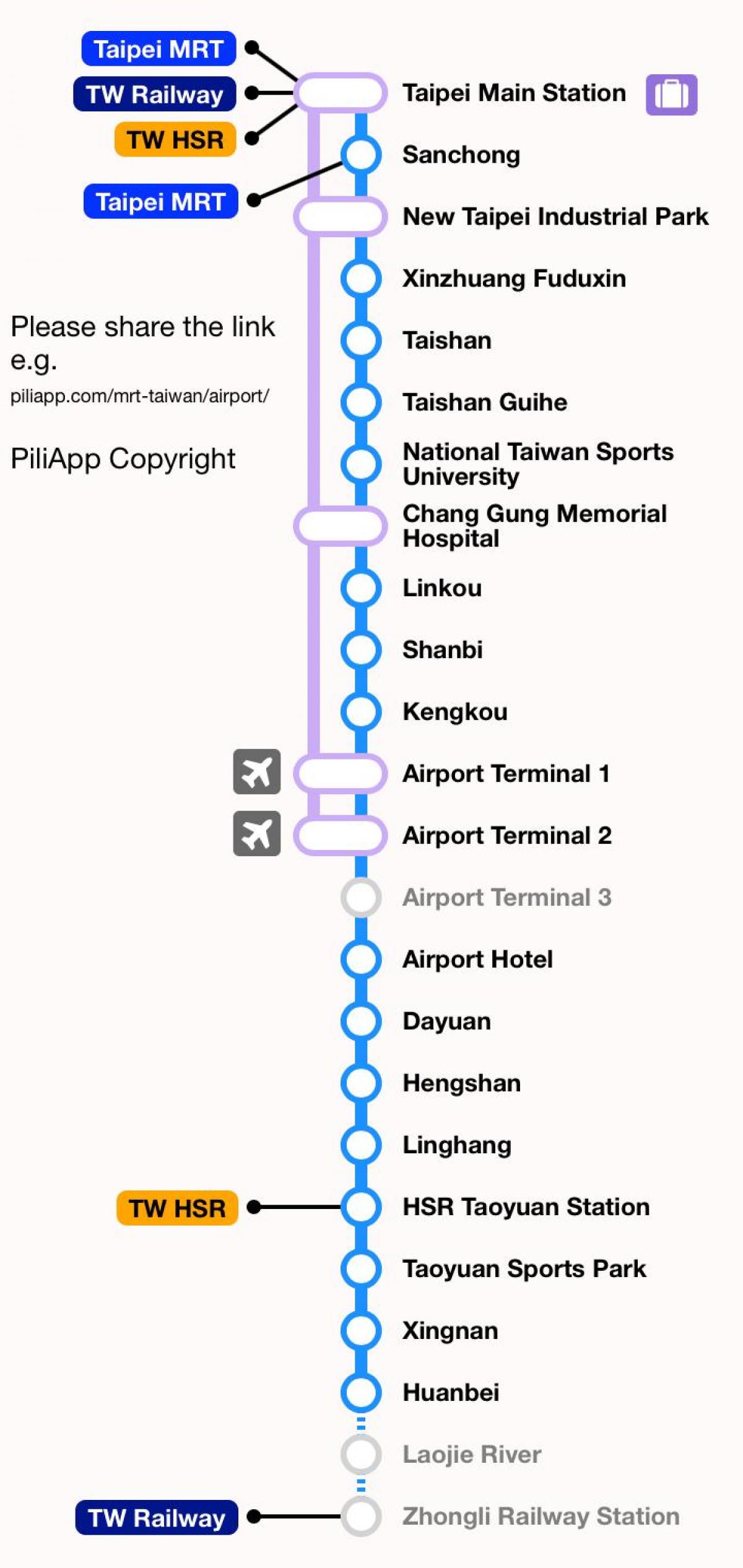 Taipėjus mrt žemėlapis taoyuan oro uostas