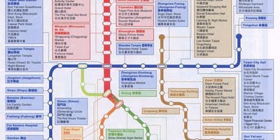 Žemėlapis Taipėjus mrt žemėlapyje ir lankytinų vietų