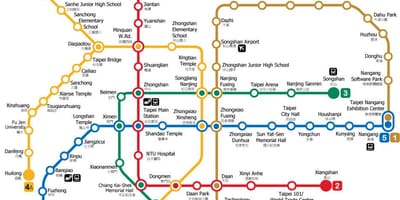 Taipėjaus metro stotis map